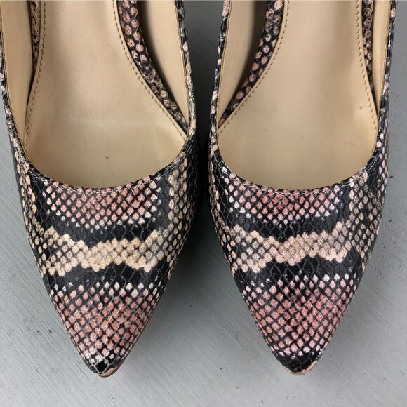 Vince Camuto Women's Size 6M Aparla Brown Snake Print Leather High Heel Pumps - Picture 6 of 16